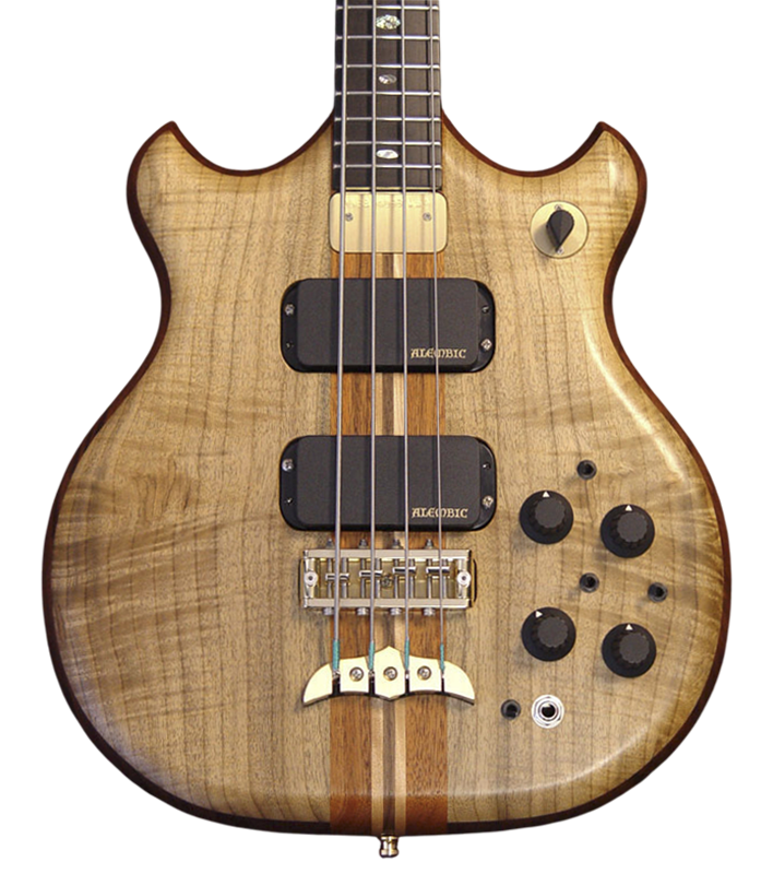 Stanley Clarke Brown Bass in Light and Dark Buckeye Burl