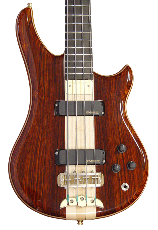 Essence bass in Quartersawn Cocobolo