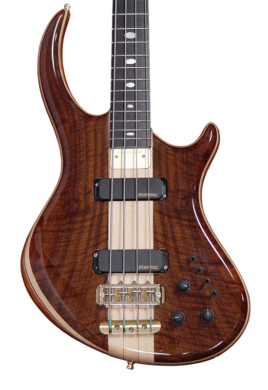 Rogue bass in Flame Walnut