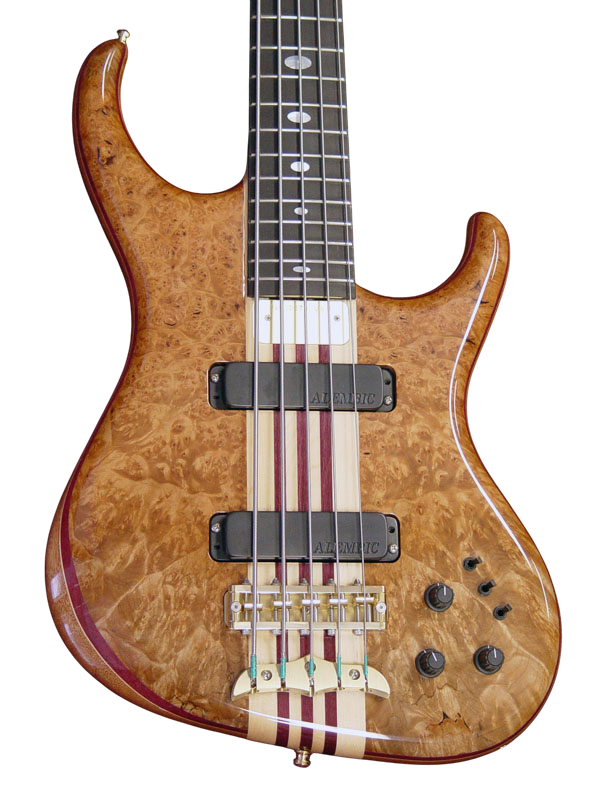 Europa bass in Burl Maple