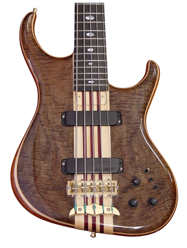 Europa bass in Flame Walnut
