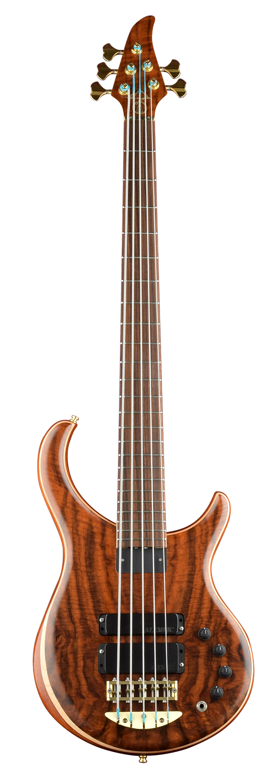 ront view of Excel 5-string bass in Walnut