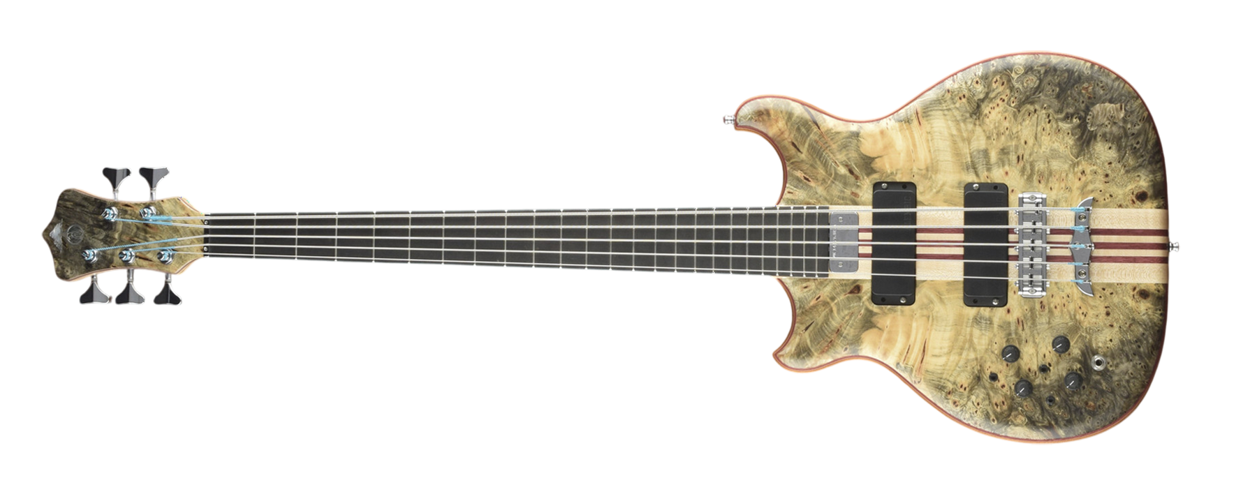Left-handed Mark King 5 in Buckeye Burl