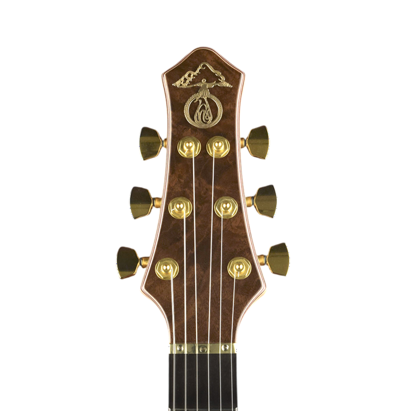 Bump with bevel shape guitar headstock