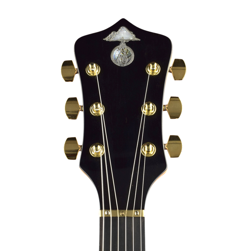 Crown shape guitar headstock