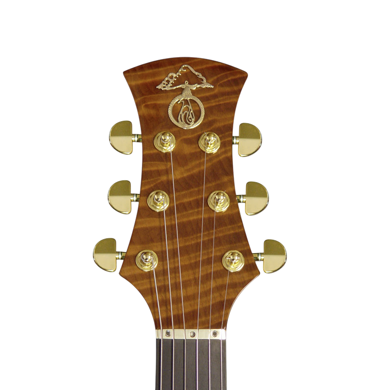 Fan shape guitar headstock