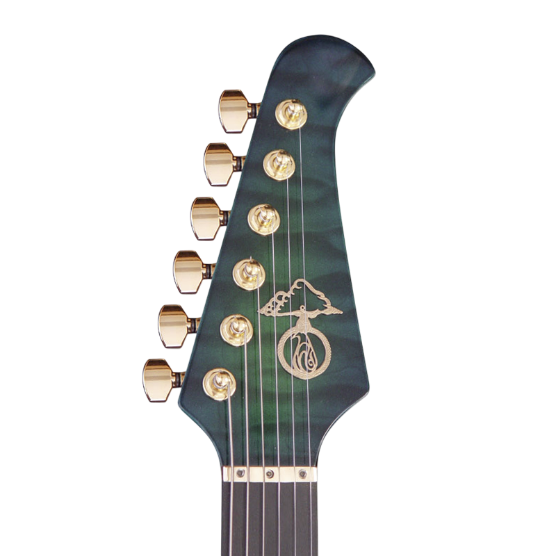 Inline shape guitar headstock